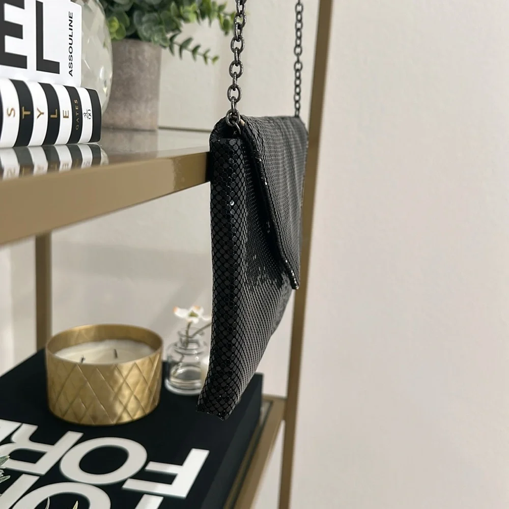 Black envelope crossbody bag